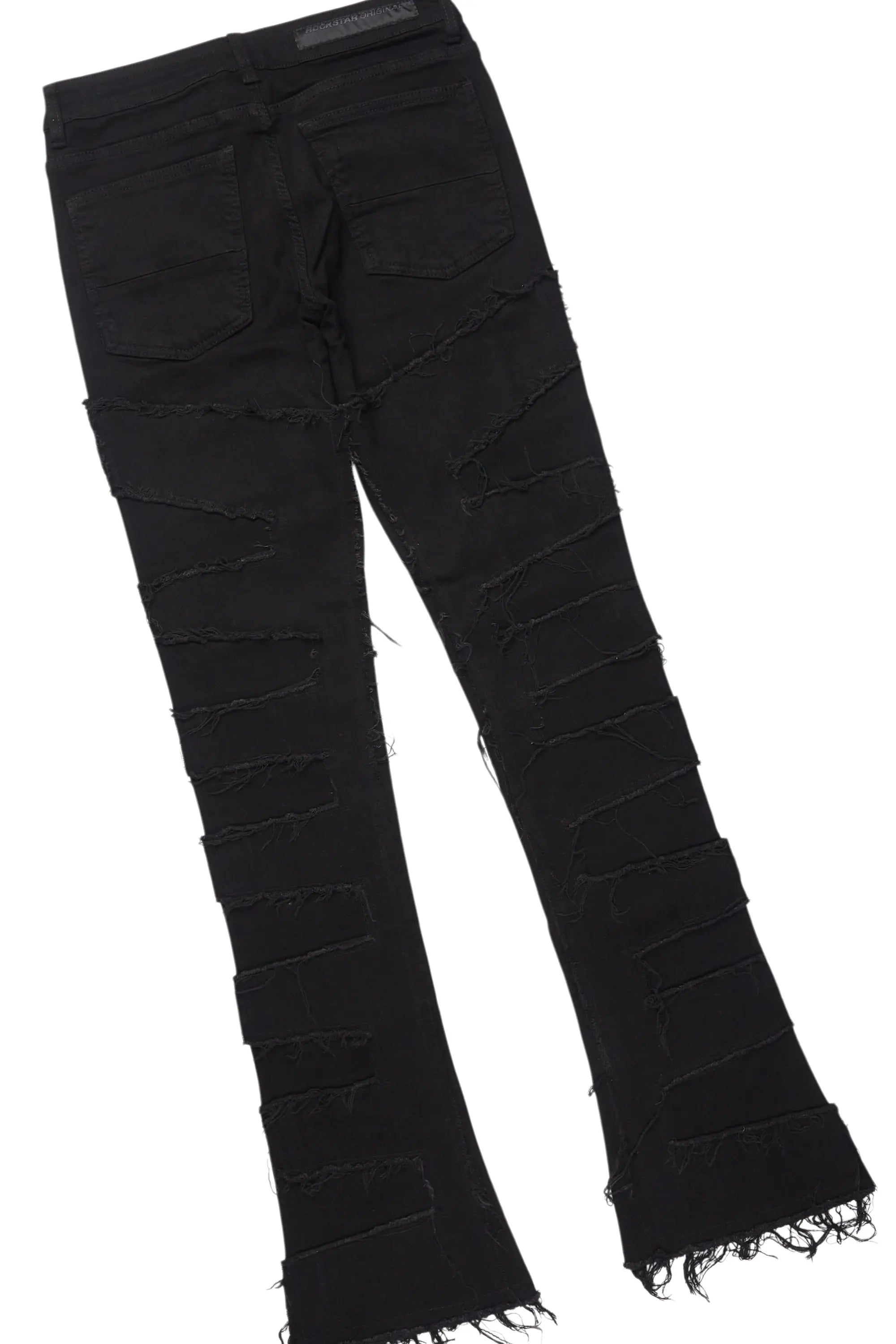 Oriel Black T-Shirt/Stacked Flare Jean Set