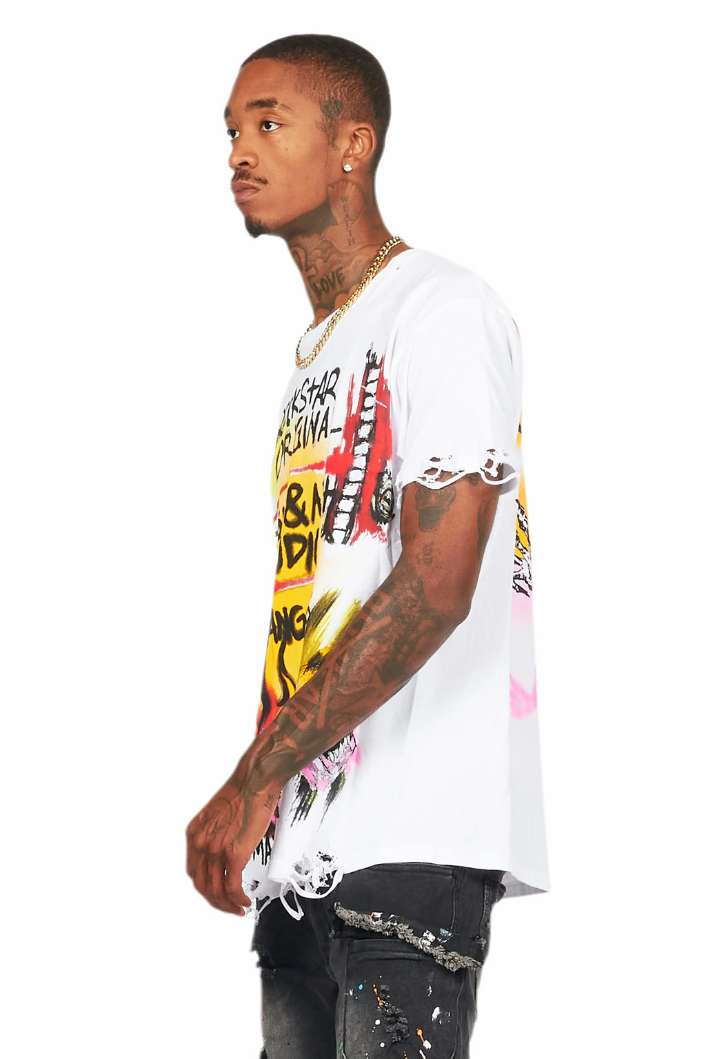 Soweto White Oversized Graphic T-Shirt