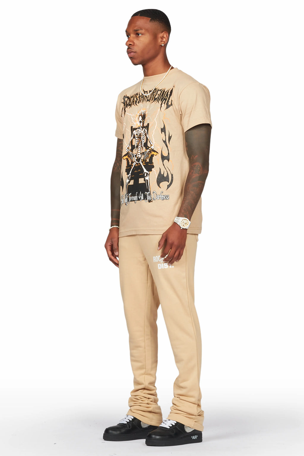 Alpine Beige Stacked Flare Pant