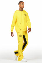Raffer Yellow Hoodie Baggy Fit Pant Track Set