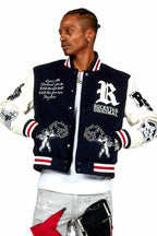 Afonso Navy Varsity Jacket