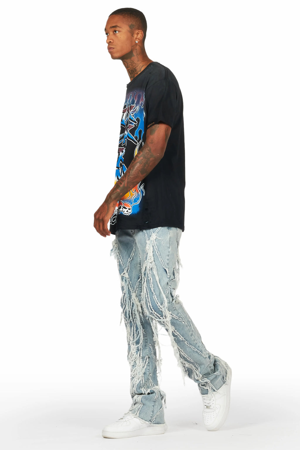 Ebbe Black Graphic Oversized T-Shirt