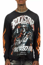 Blaek Black/Yellow Long Sleeve Graphic T-Shirt