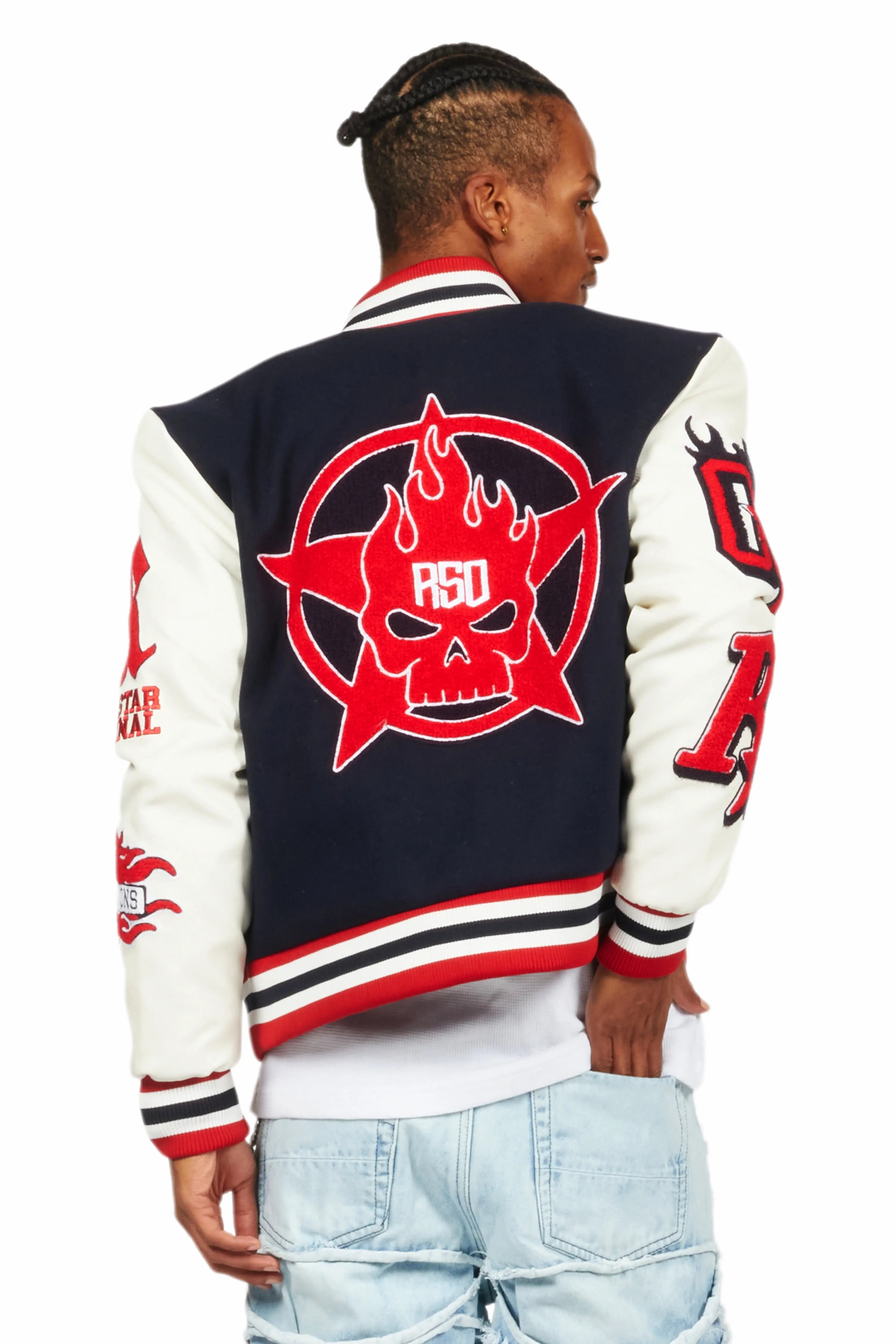 Skoll Navy Varsity Jacket