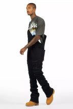 Alfie Black Denim Overall