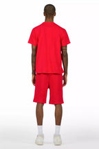 Allstar Red/White T-Shirt Short Set