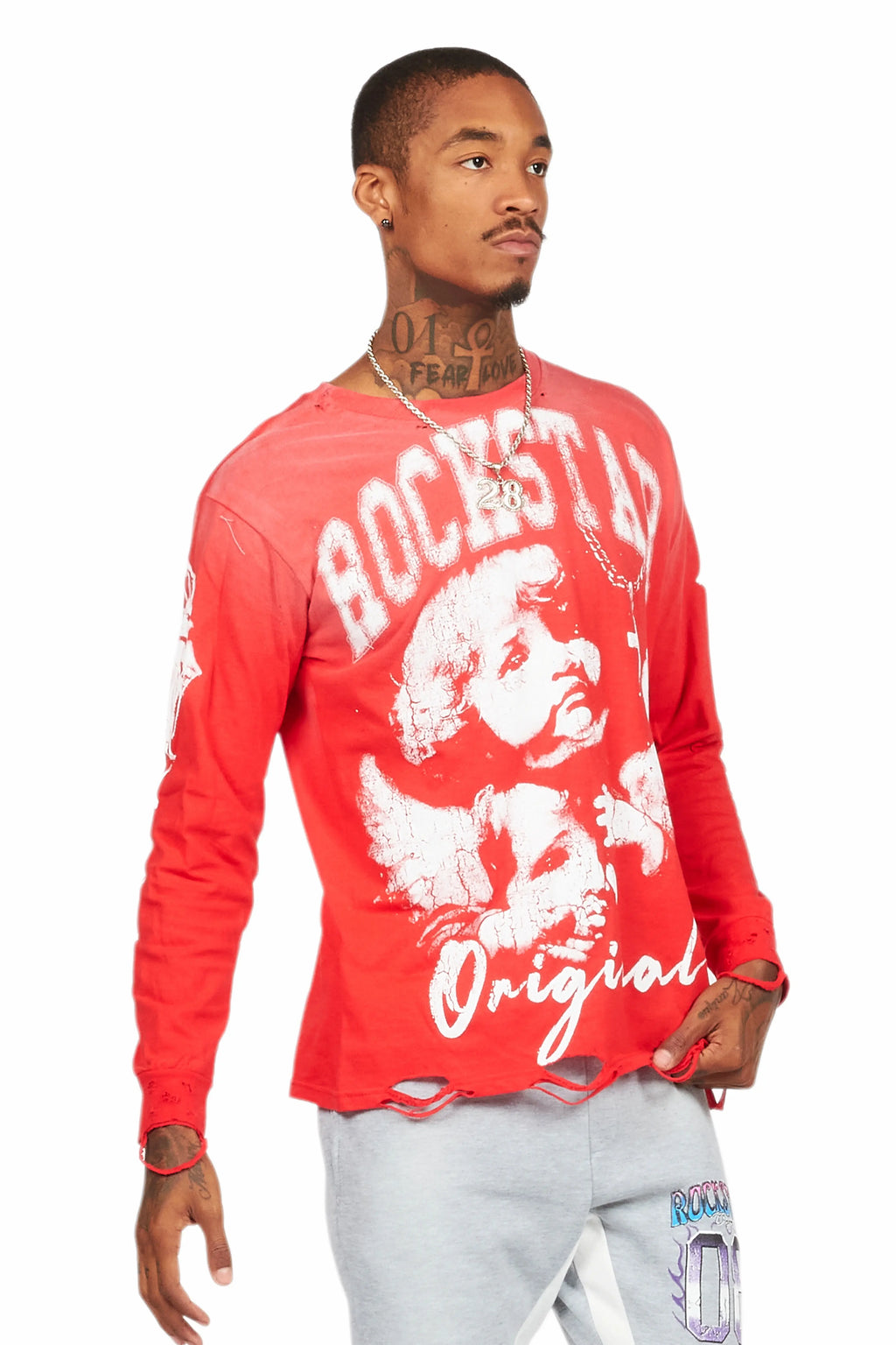 Deiter Red Long Sleeve Graphic T-Shirt