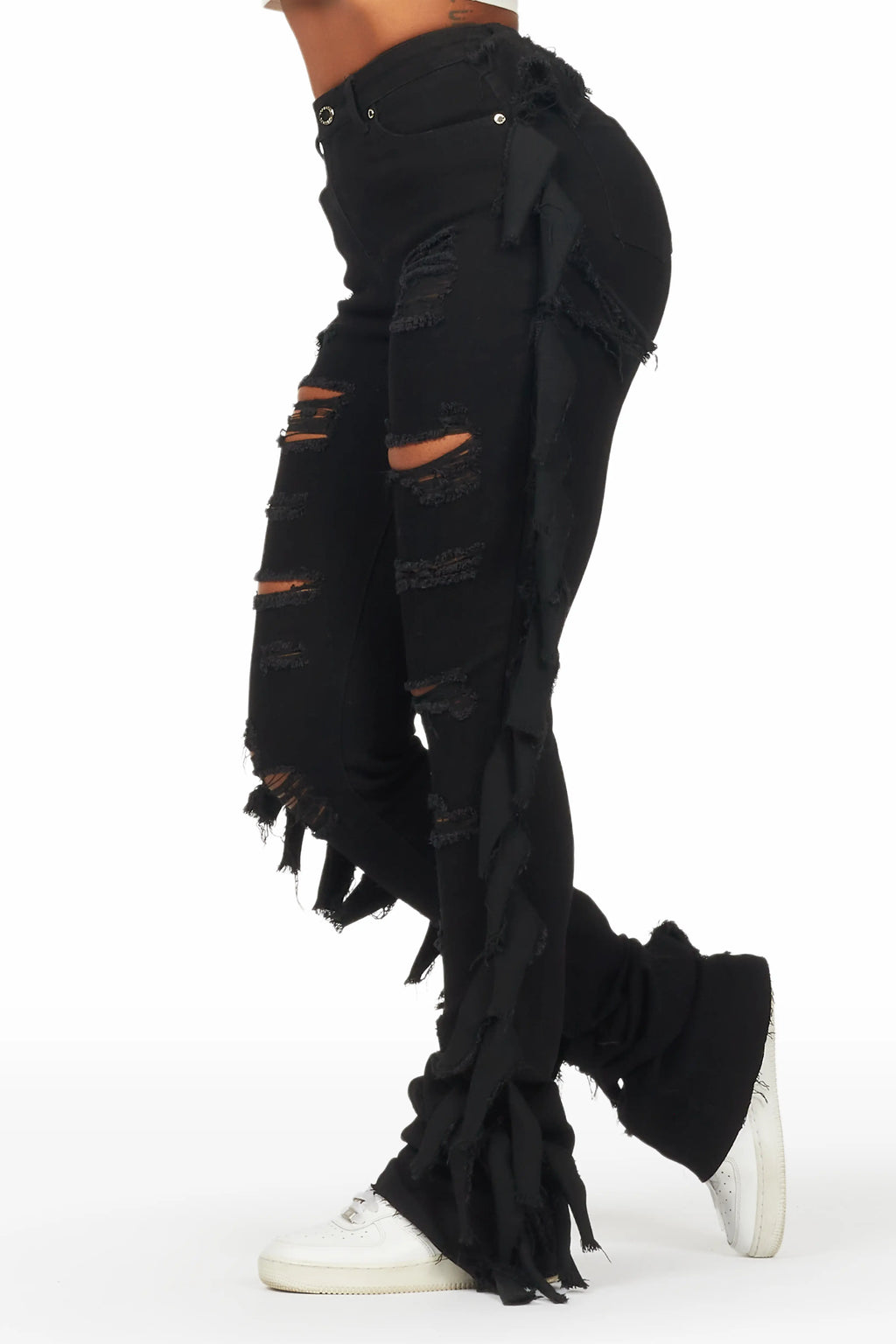 Cataleya Black Super Stacked Jean