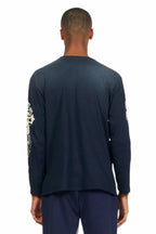Deiter Navy Long Sleeve Graphic T-Shirt