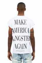 Drako White Graphic Muscle T-Shirt