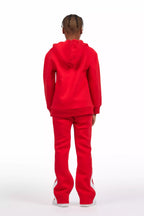 Boys M4 Toys Red/White Hoodie Stacked Flare Track Set