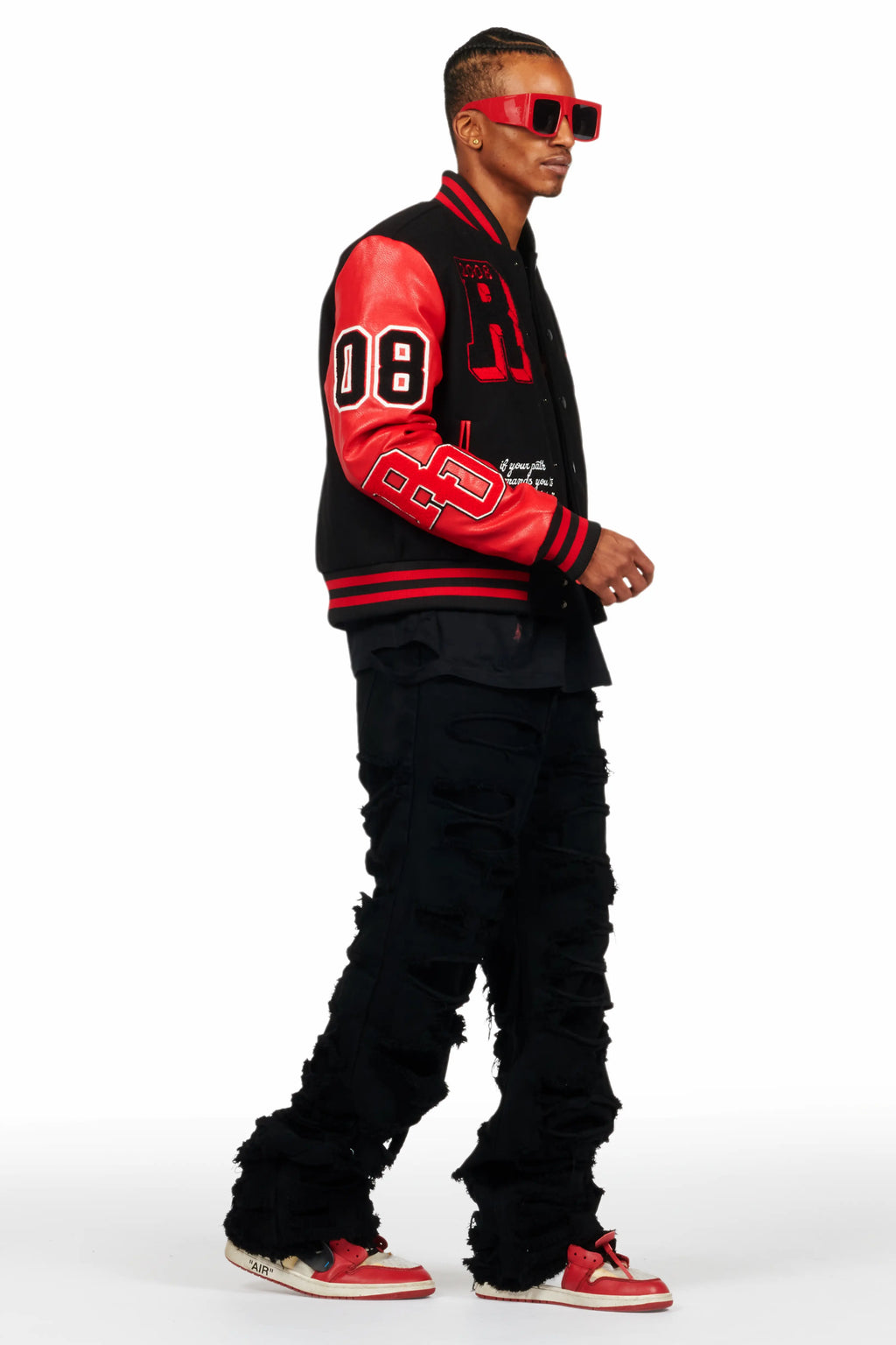 Leslaw Red/Black Varsity Jacket