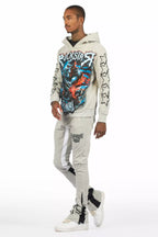 Krio Heather Grey/Black Hoodie/Super Stacked Track Set