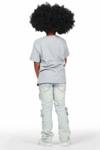 Girls Addy Blue Skinny Fit Cargo Jean