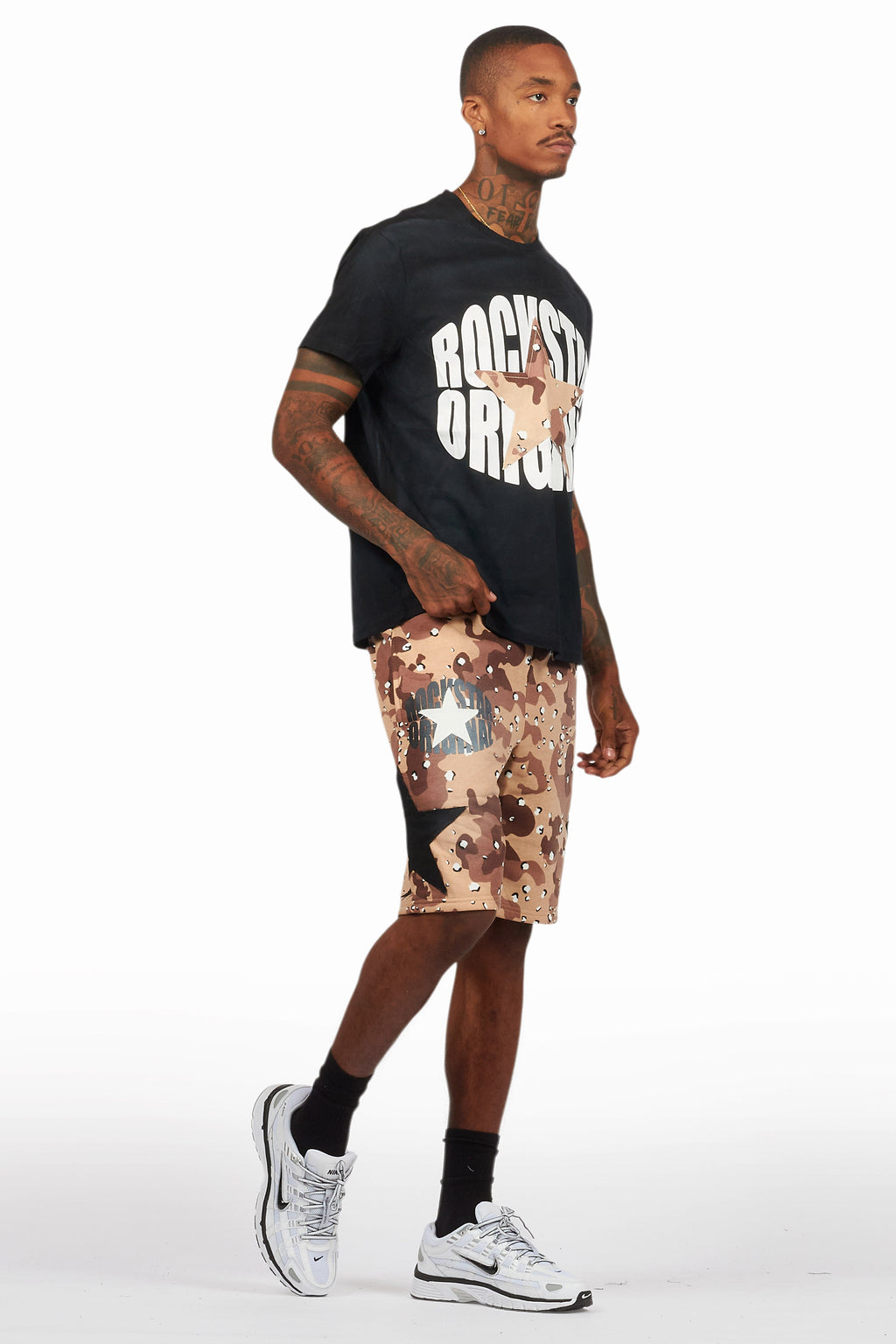 Sarge Vintage Black/Desert Camo T-Shirt/Short Set