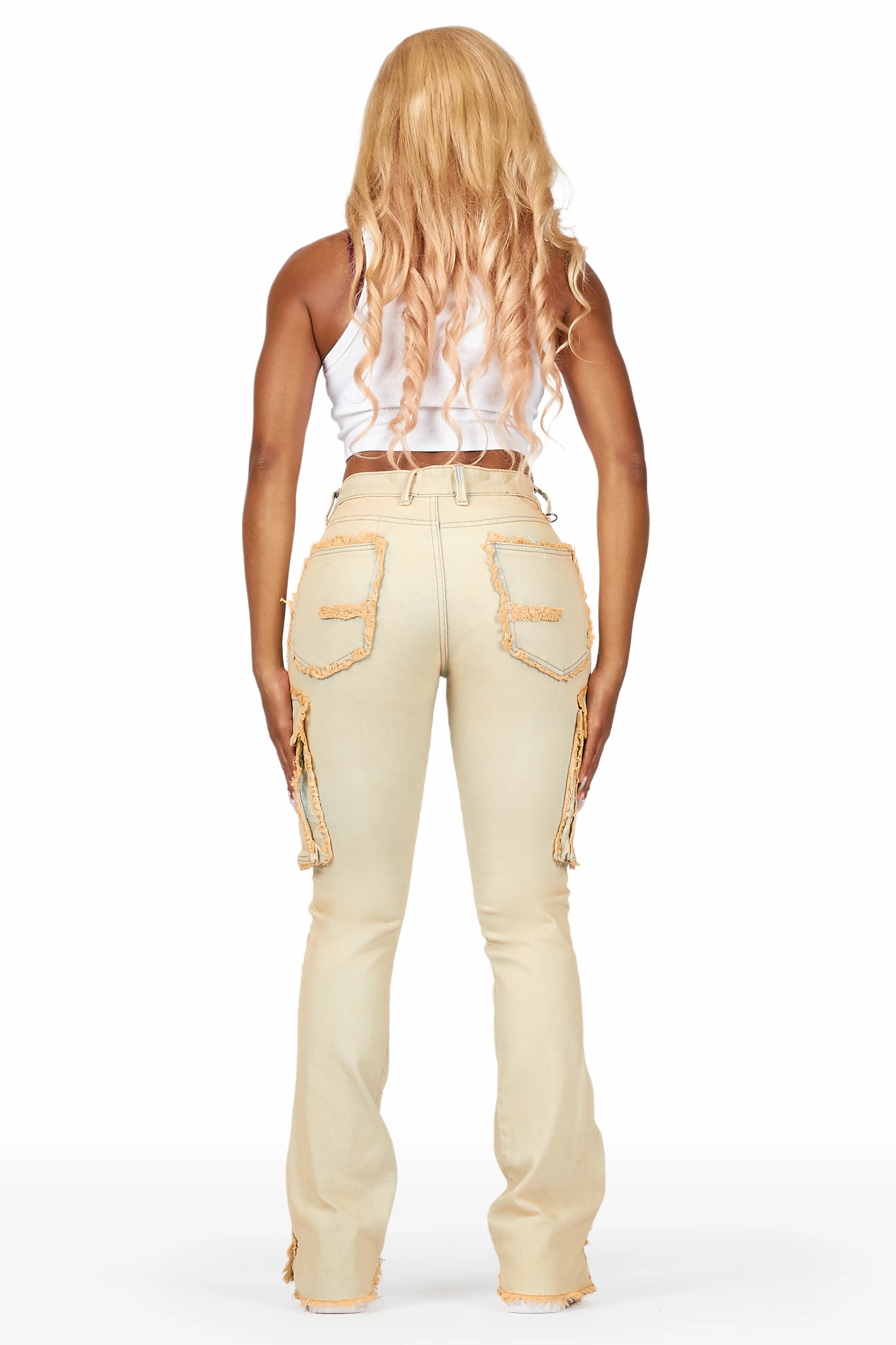 Camara Acid Wash Stacked Flare Jean