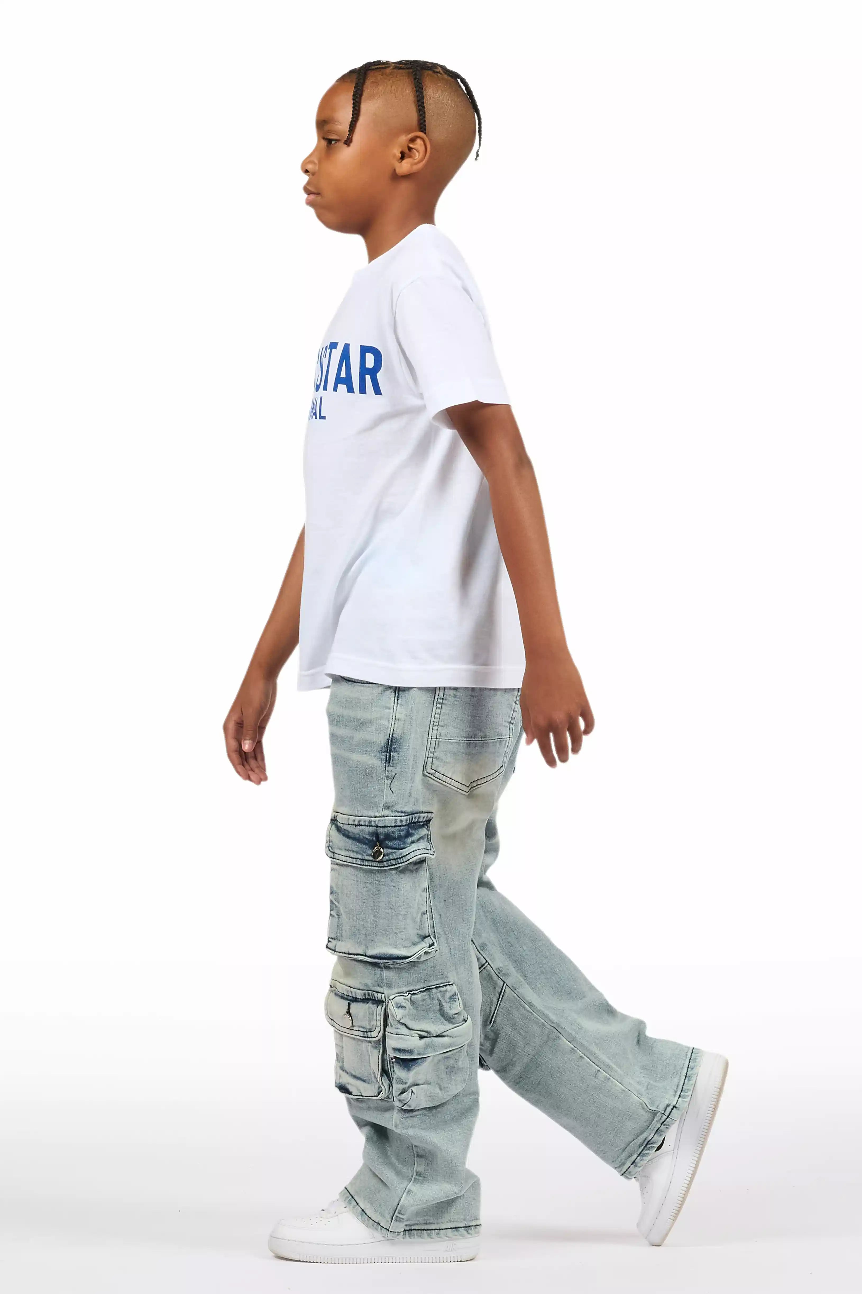 Boys Cortie Blue Baggy Fit Jean