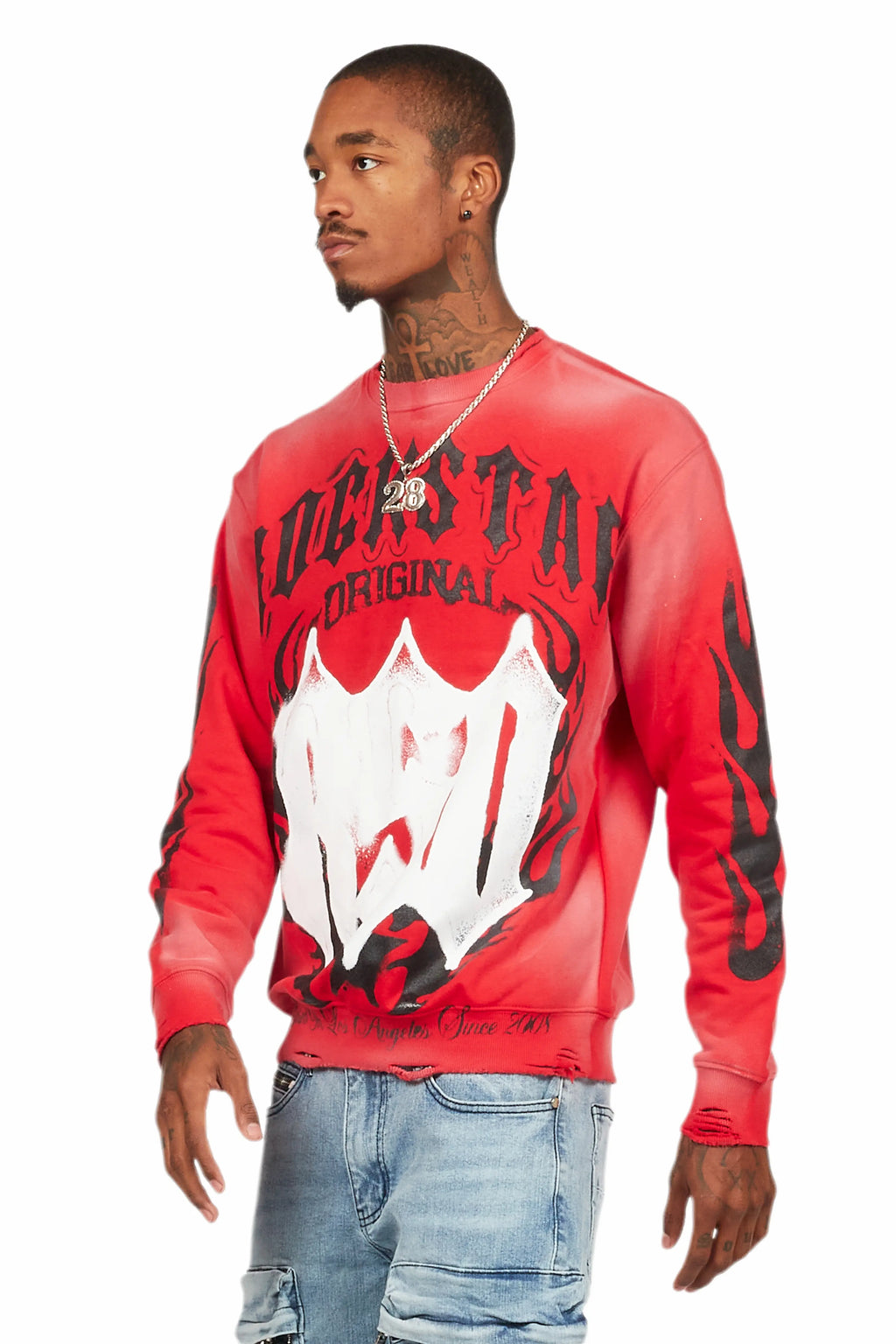 Boaz Red Graphic Crewneck