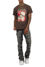 Metallica Skulls Brown/Red Graphic T-Shirt