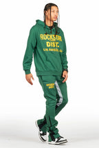 Lake Green/Yellow Hoodie/Stacked Flare Track Pant Set