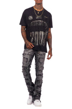 Brazen Black Graphic Rhinestone T-Shirt