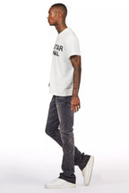 Machete Dark Grey Stacked Flare Jean
