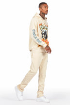 Alistair Beige Slim Fit Track Set