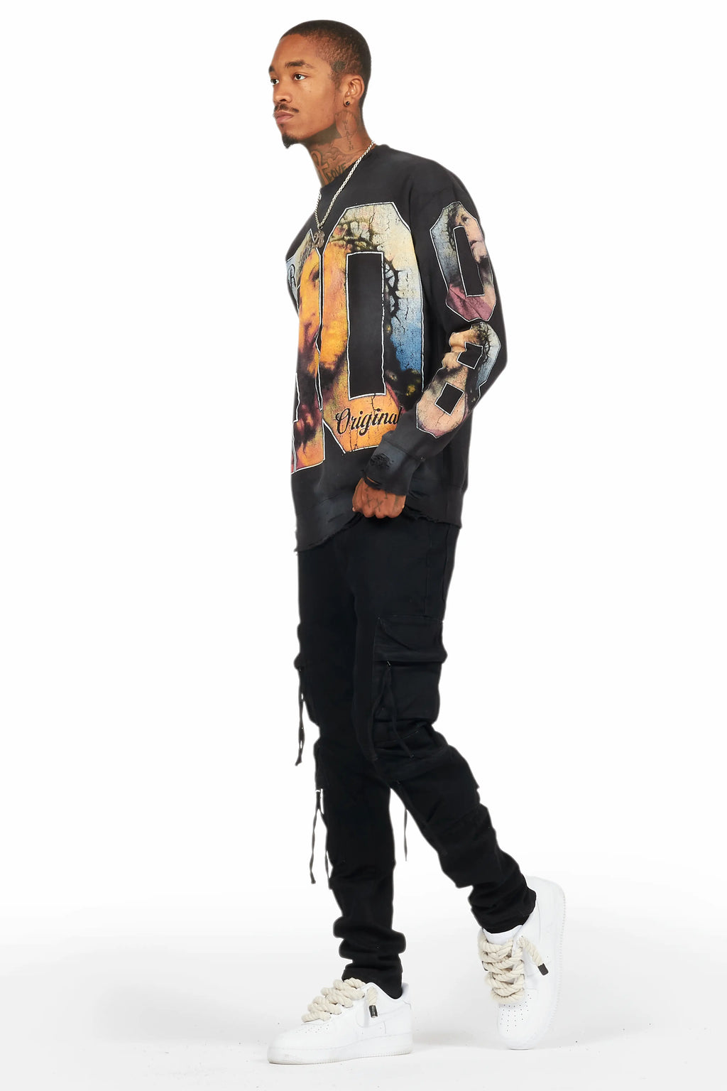 Lainer Black Graphic Crewneck