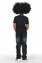 Girls Tyra Dark Grey Skinny Fit Cargo Jean