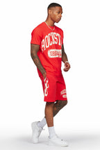 Members Red T-Shirt/Short Set
