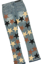 Starlane Vintage Blue Denim Jacket/Stacked Flare Jean Set