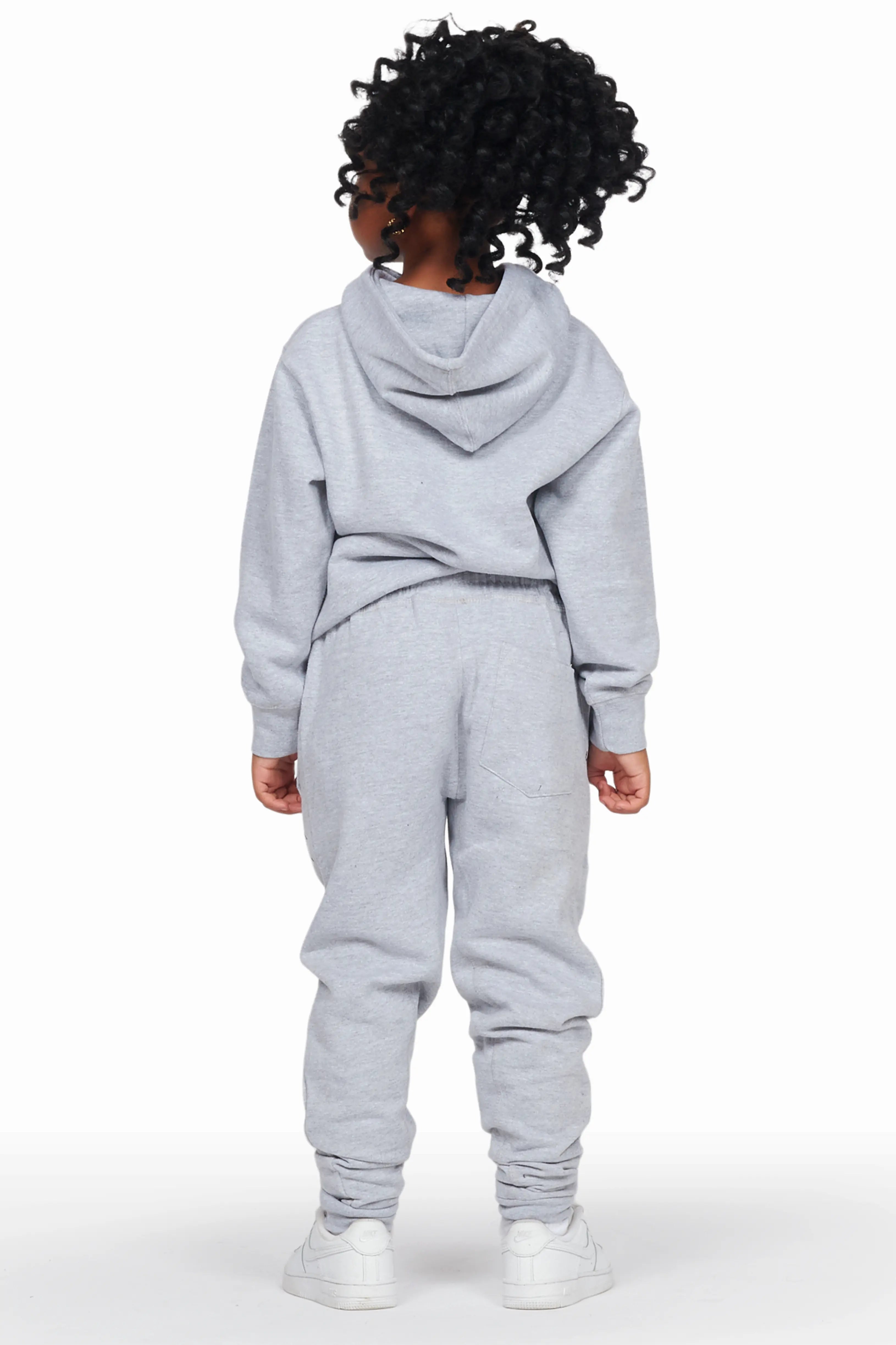 Girls Raffie Heather Grey Hoodie Jogger Set