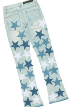 Starlane Light Blue Denim Jacket/Stacked Flare Jean Set