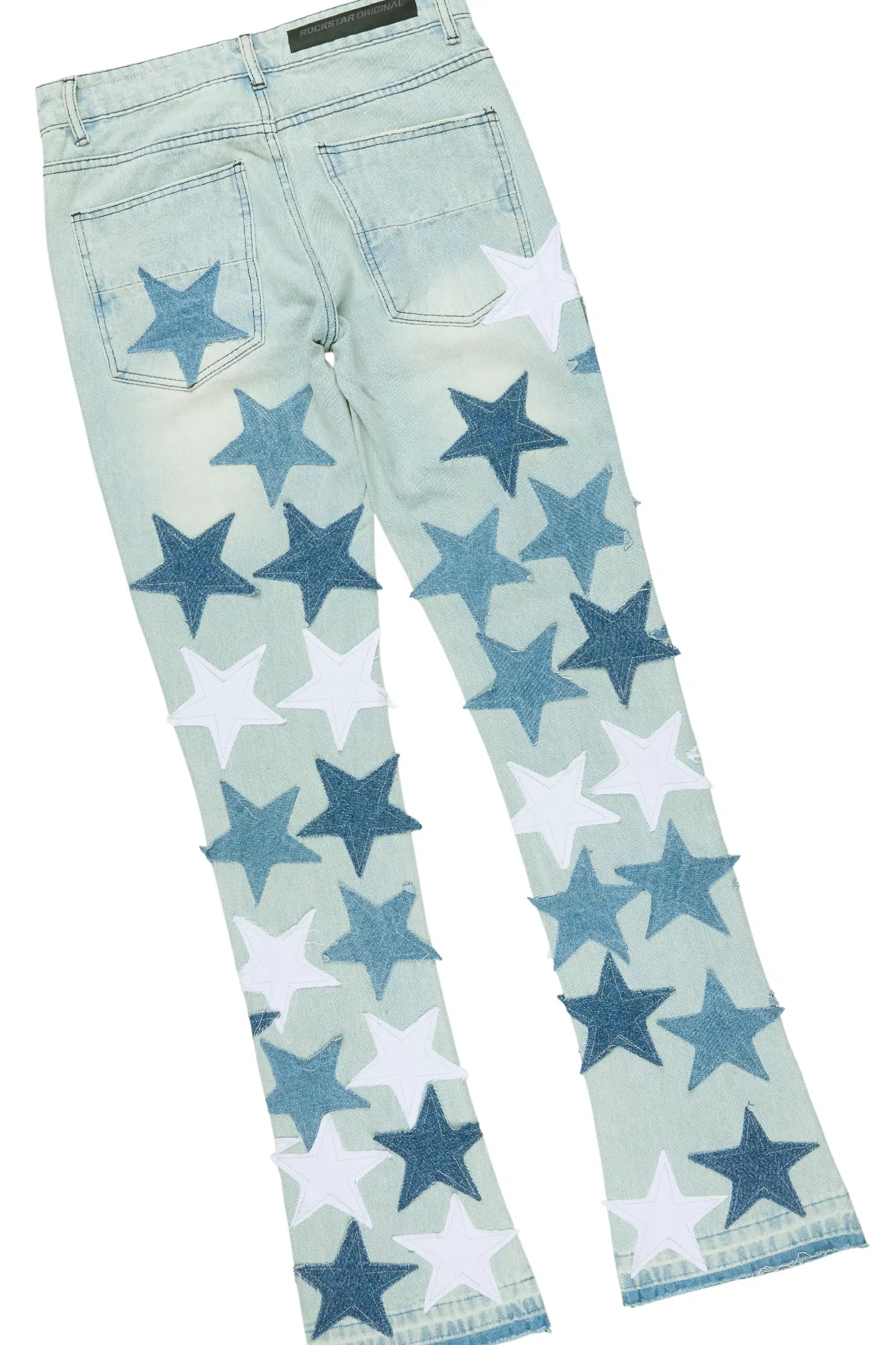 Starlane Light Blue Denim Jacket/Stacked Flare Jean Set