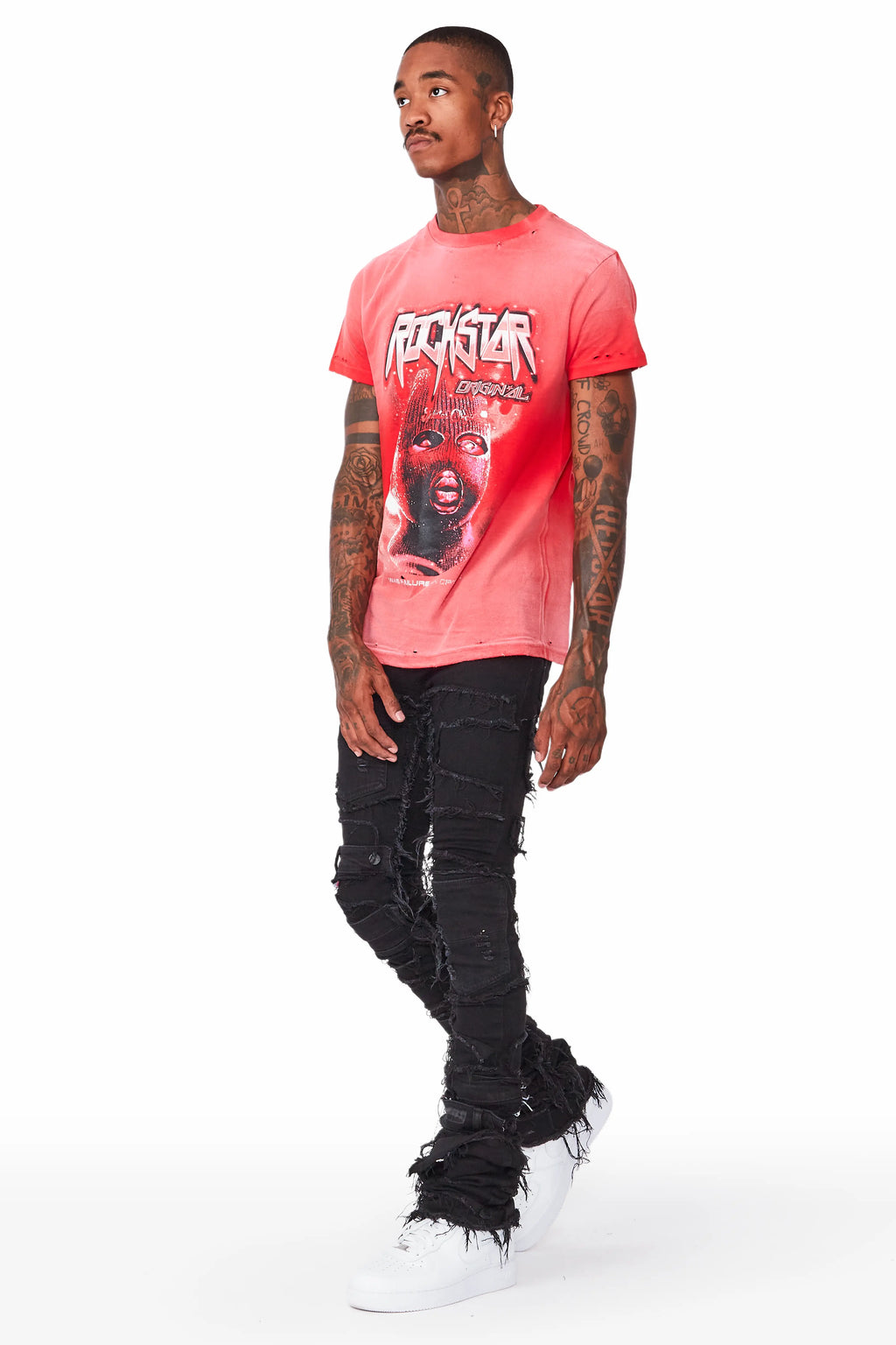 Cosette Black Patchwork Super Stacked Jean