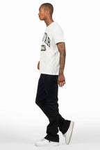 Drick Jet Black Regular Fit Flare Jean