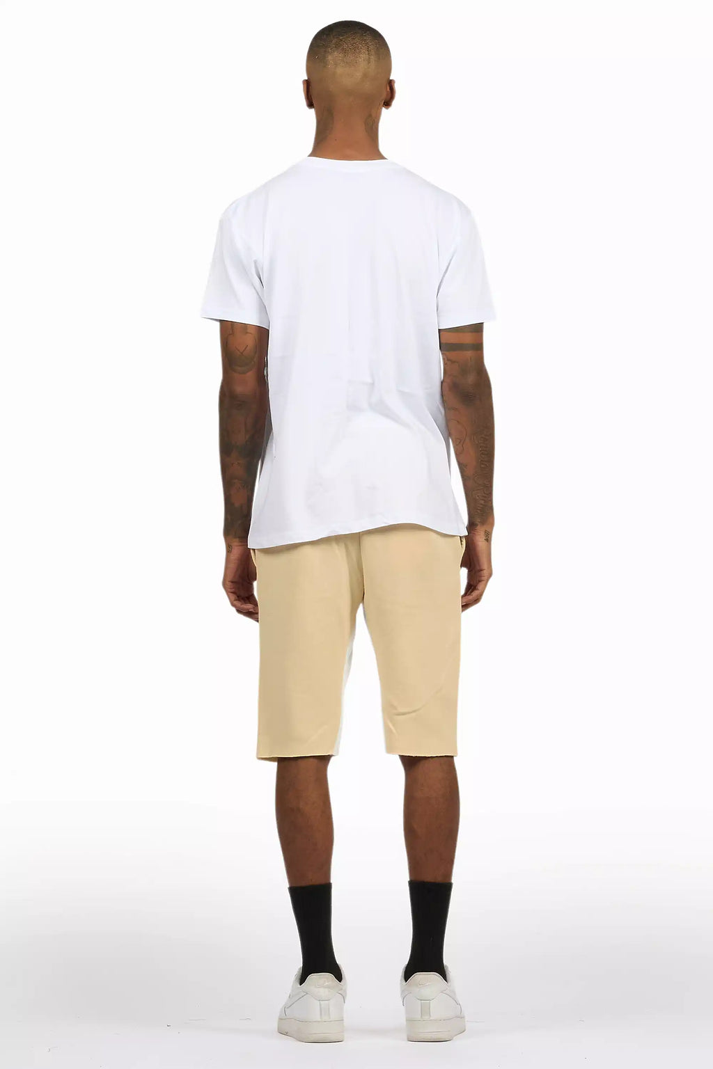 Shootah White/Beige T-Shirt Short Set