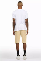 Shootah White/Beige T-Shirt Short Set
