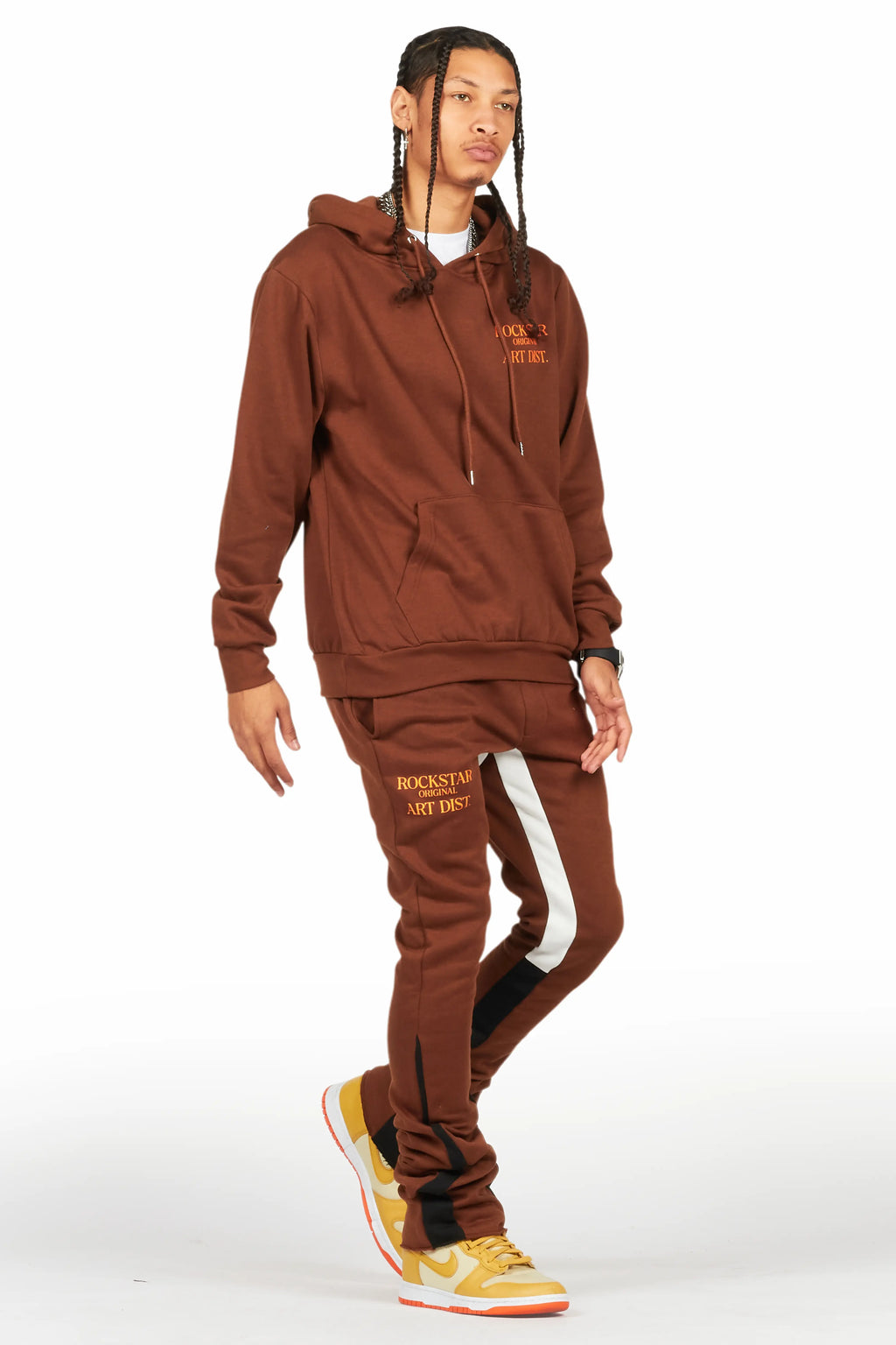 Briggs Brown Hoodie/Stacked Flare Track Set