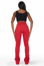 Vixen Red Cargo Super Stacked Jean