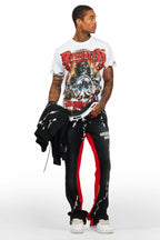 Rampage Black Hoodie/Baggy Track Pant Set