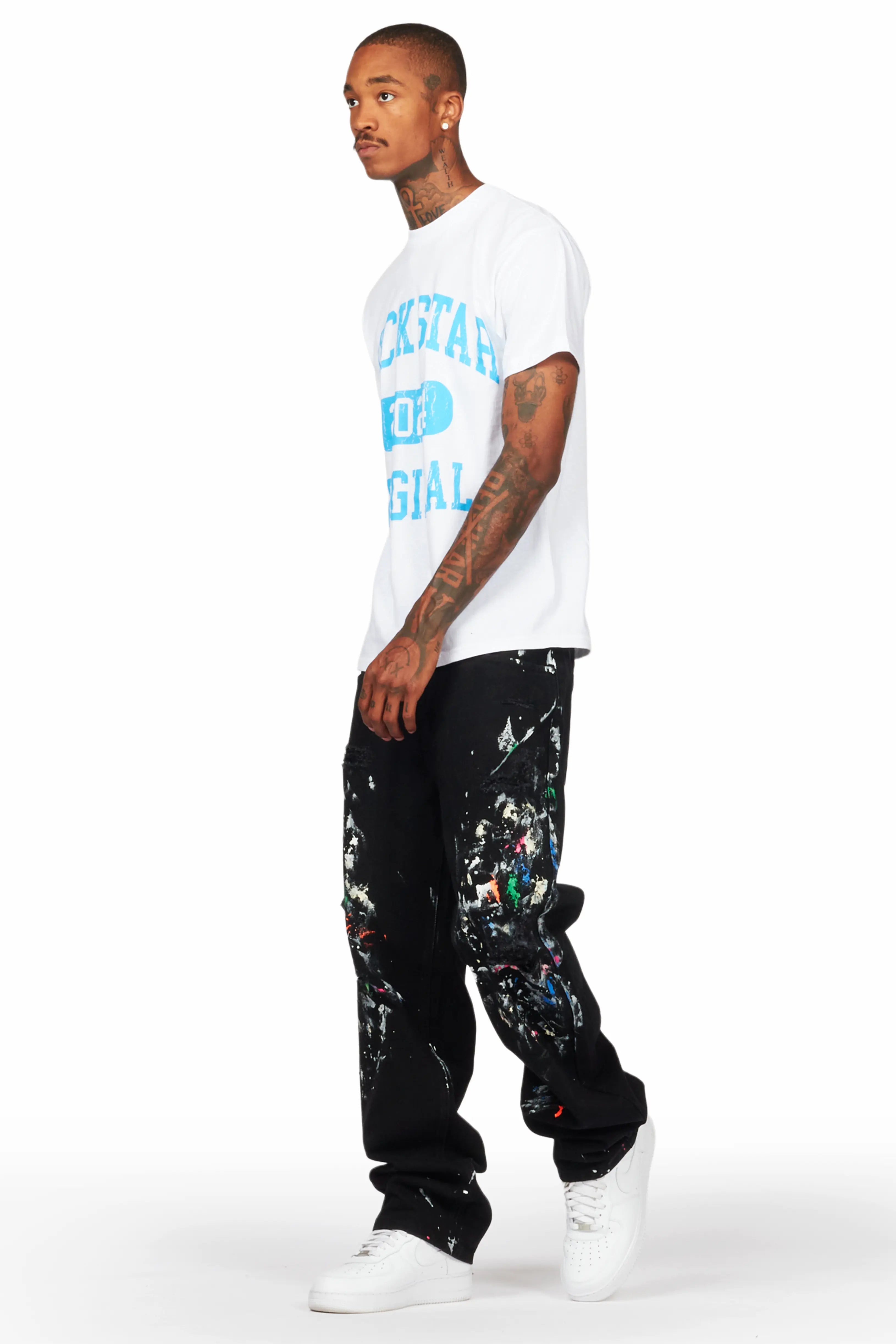 Zasha Black Painter Baggy Jean