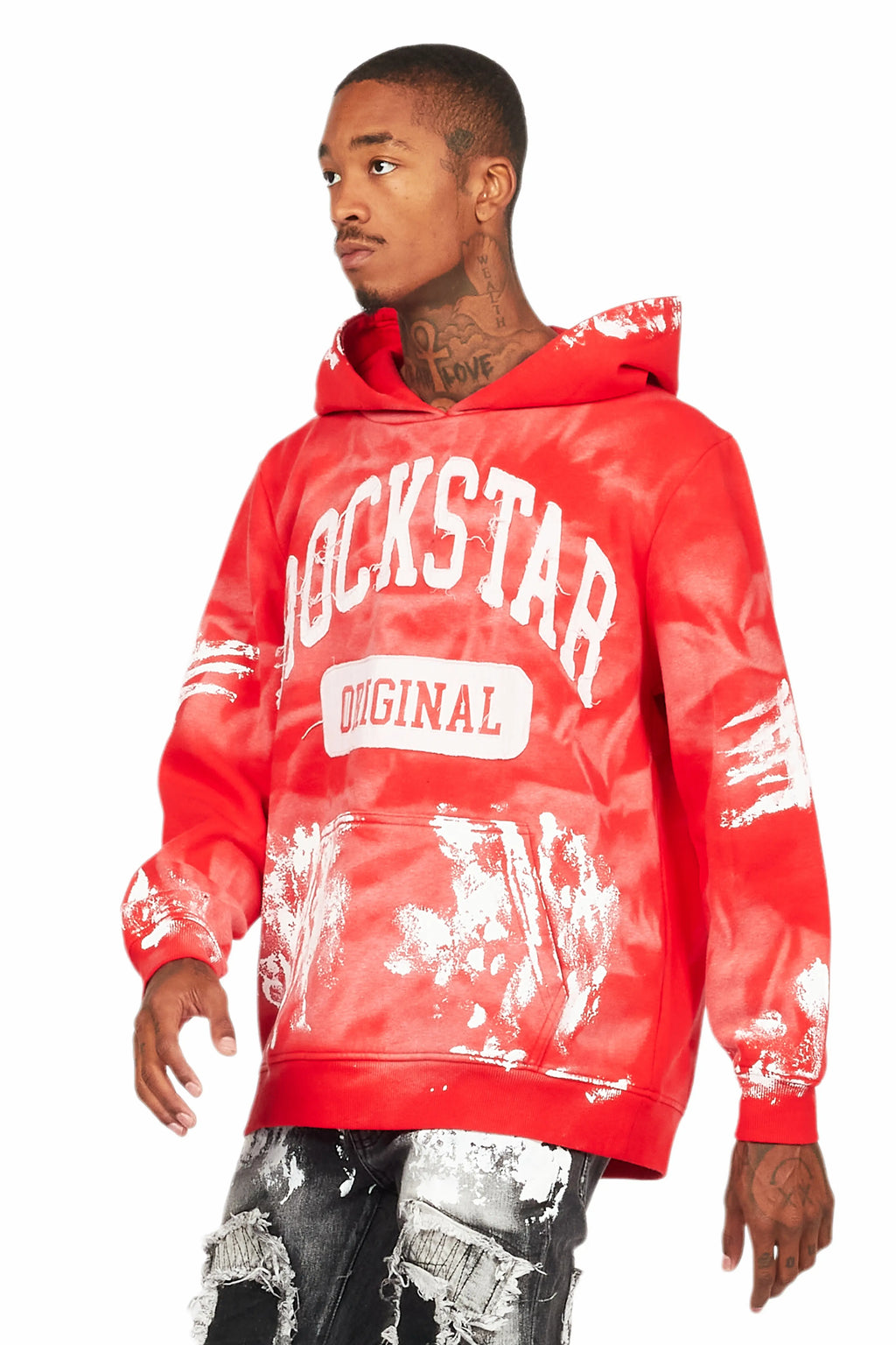 Karlo Red Graphic Painter Hoodie