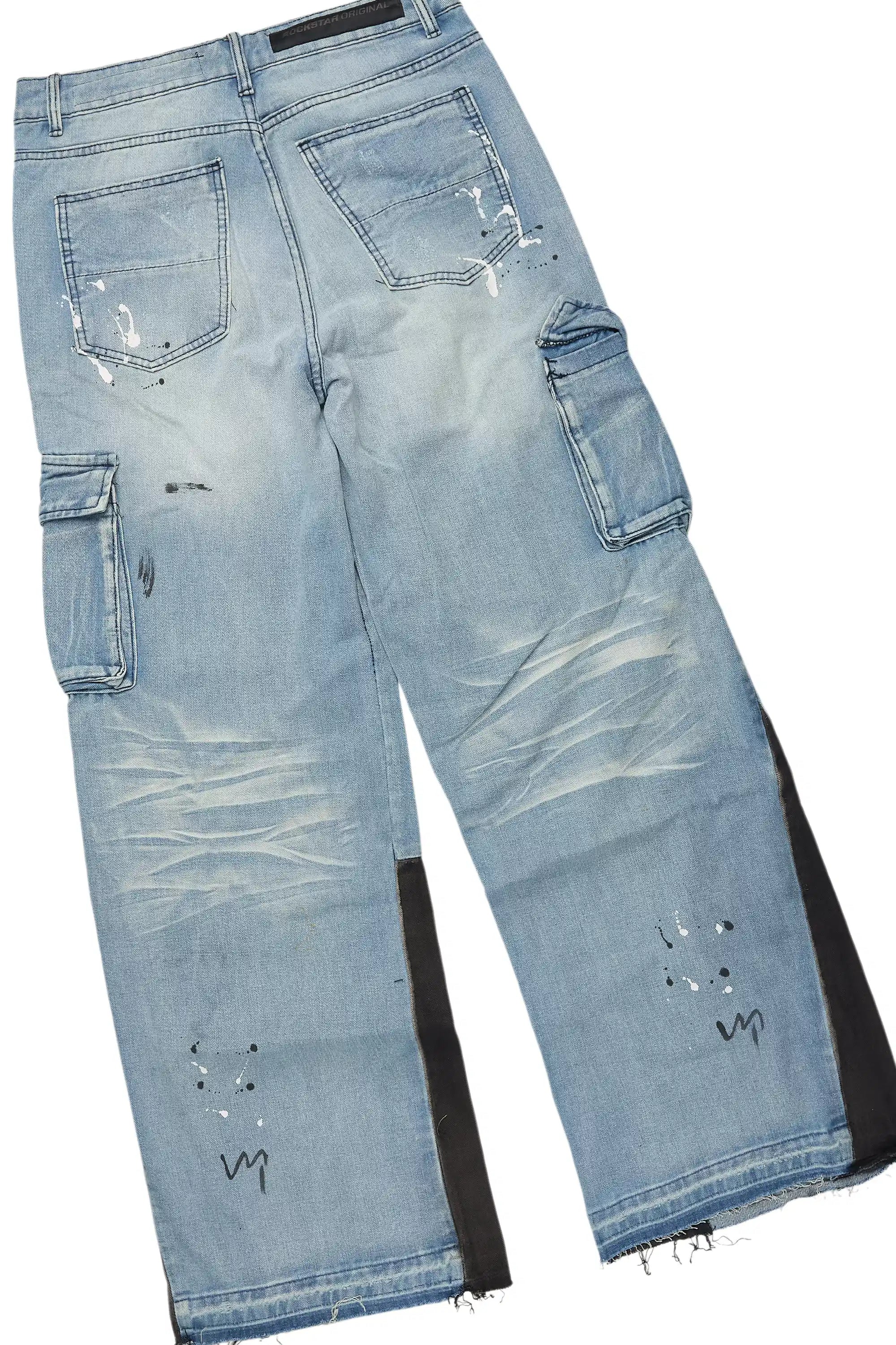 Lake White/Blue T-Shirt/Baggy Fit Jean Set