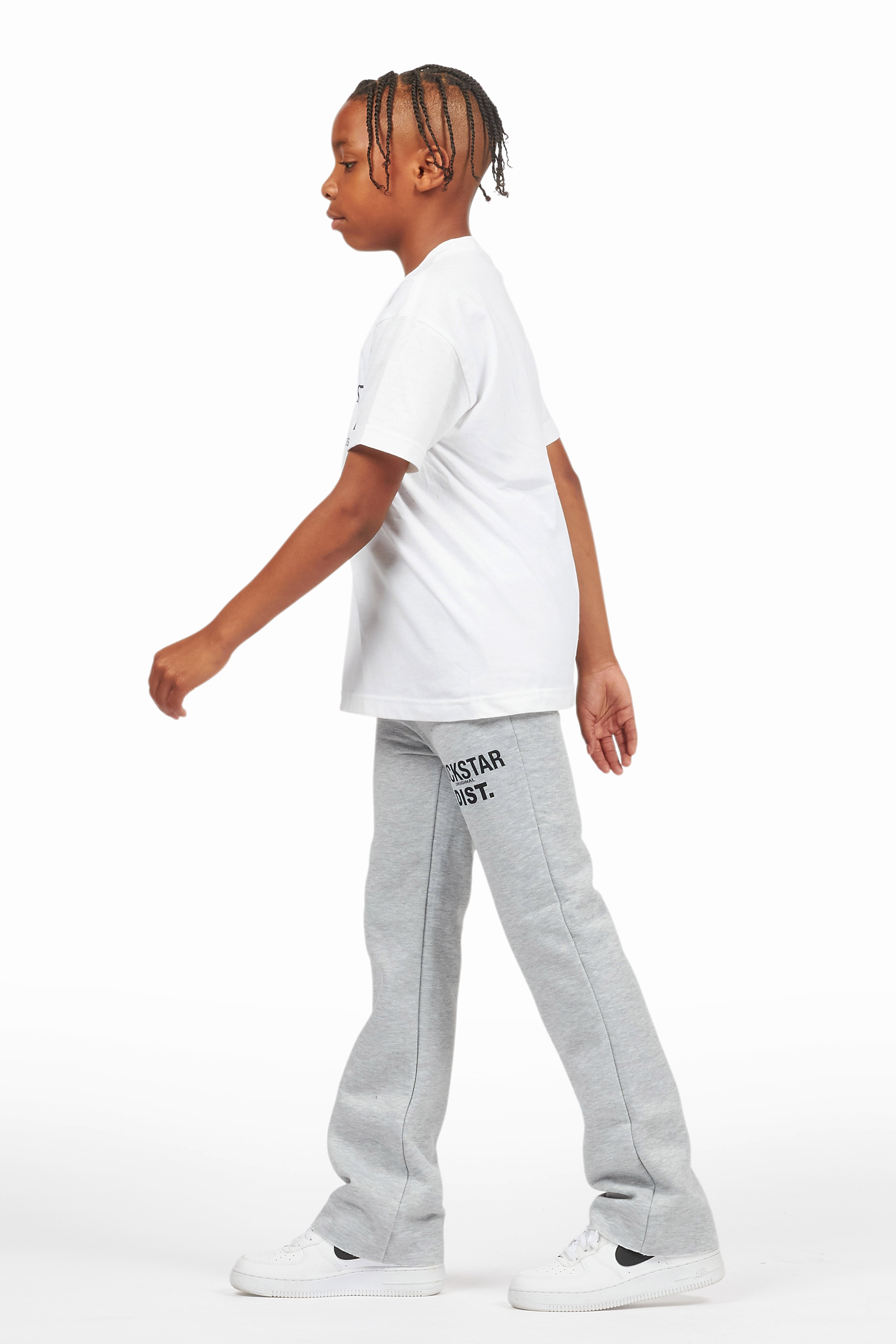 Boys Alpine Grey Stacked Trackpant