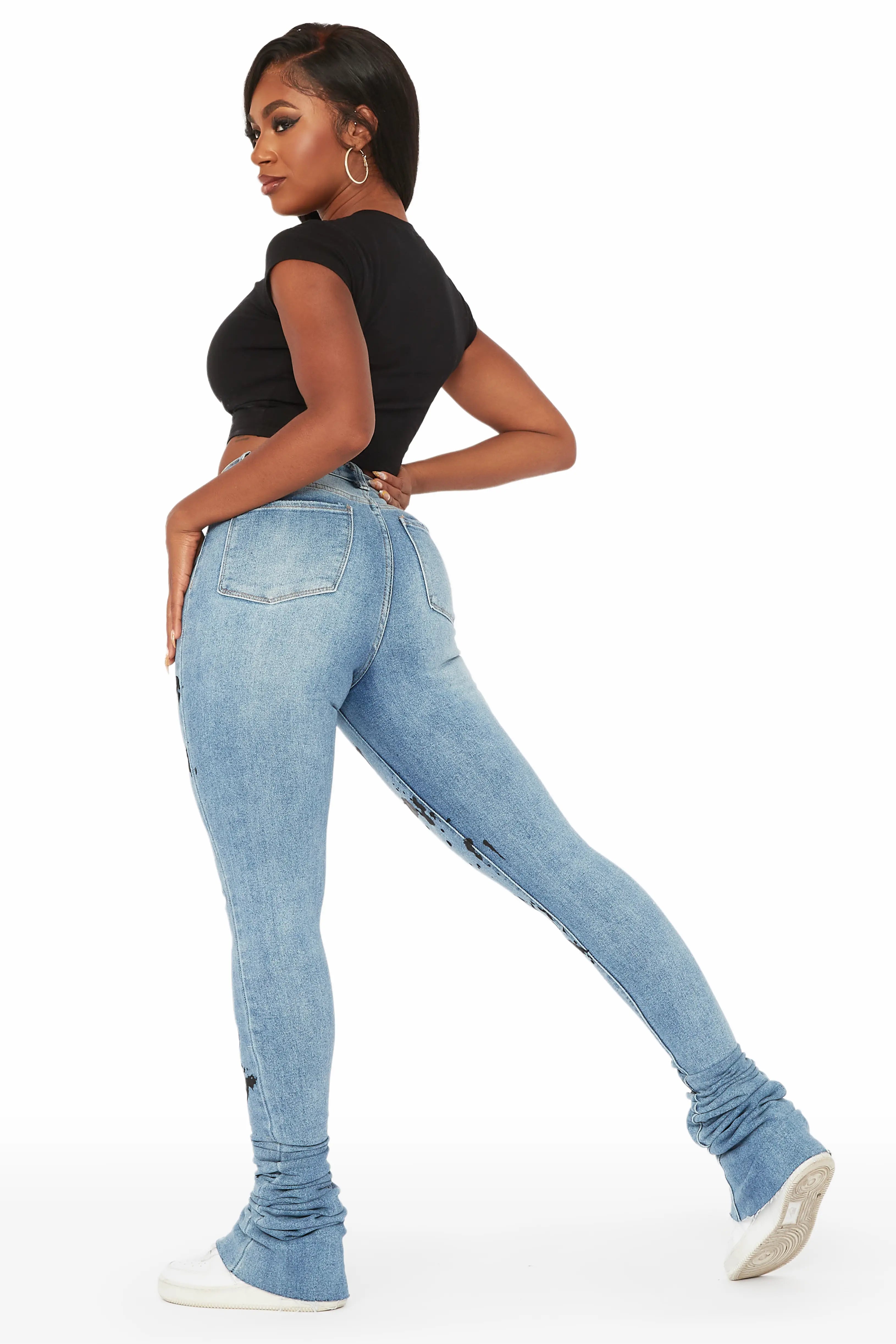 Promise Light Wash Super Stacked Jean
