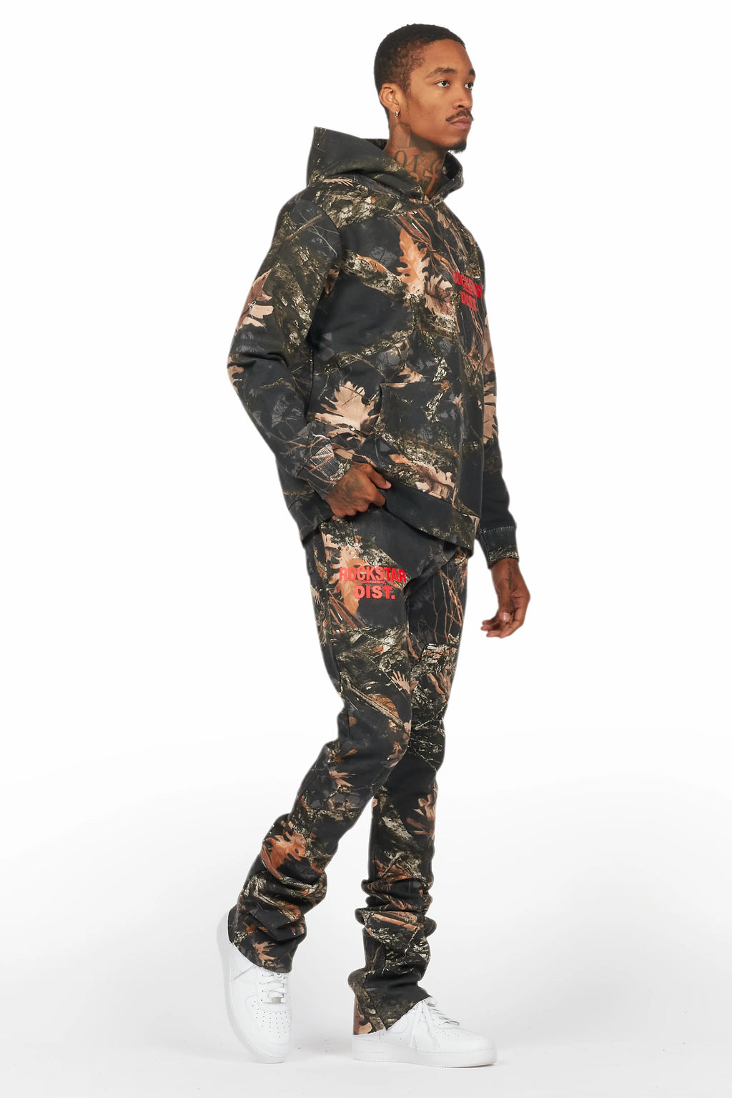 Tabby Black Graphic Stacked Flare Track Set