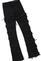 Maisha Black/Fuchsia Hoodie/Super Stacked Jean Set