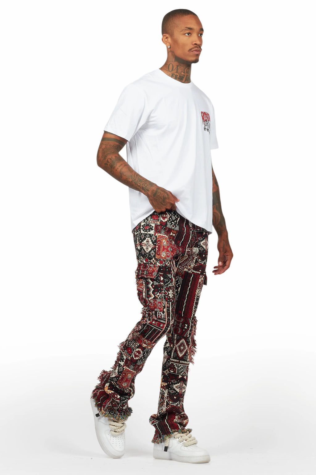 Wizzurd White/Red T-Shirt/Tapestry Jean Bundle