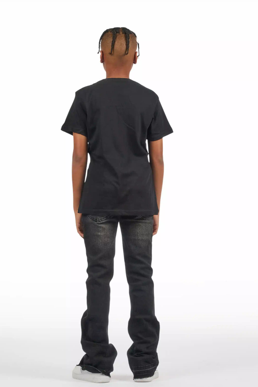 Boys Dag Black Wash Stacked Flare Jean